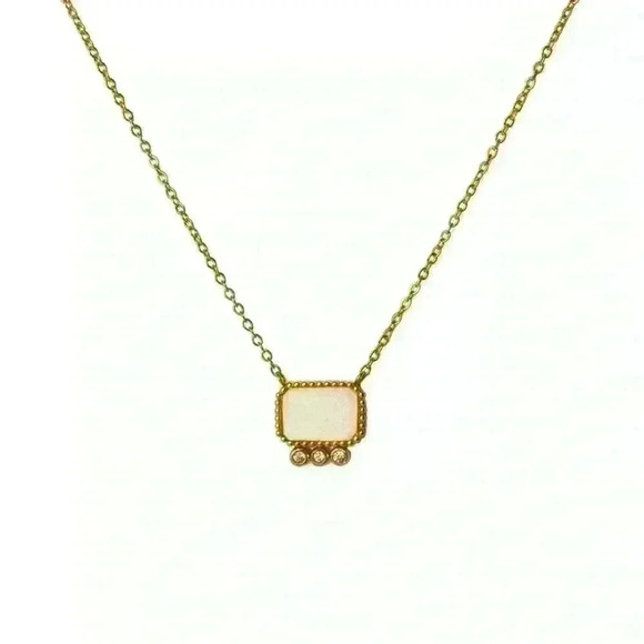 ATELIER EMMA &‎ CHLOÉ designed in Paris Chain Necklace Thesis Moon Stone - Picture 3 of 5